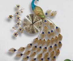 Peacock Wall Clock - Buy Peacock Clocks Online India @upto 55% Off | India