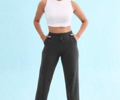 Experience Flexibility and Style with Go Colors' Women's Gym Track Pants - 1