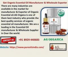 Get Organic Essential Oil Manufacturers & Wholesale Exporter