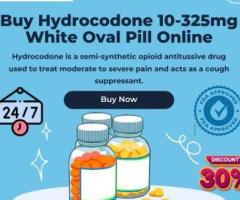 Buy Hydrocodone 10-325mg White Oval Pill Online - 1