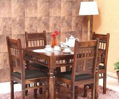 Buy Segur Solid wood 4 Seater Dining Set -apkainterior