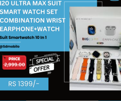 Buy I20 Ultra Max Suit Smart Watch Set Combination Wrist Earphone+Watch at Sdmobilo - 1