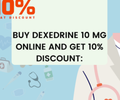 Buy Dexedrine 10 mg Online and Get 10% discount: