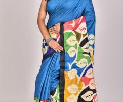 Hand Print Pure Silk Saree