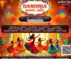 Get Your DANDIYA Masti 2024 Navratri Garba in Hyderabad – Available Now on FunZippy!