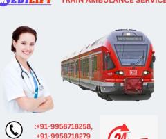 Book Medilift Train Ambulance Service in Guwahati with Life-Saving Equipment