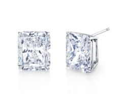 Radiant Cut Diamond Stud Earrings