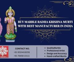 Buy Marble Radha Krishna Murti with best manufacturer In India