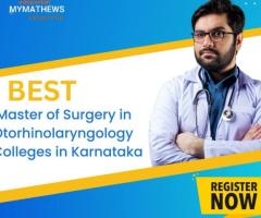 Best Master of Surgery in Otorhinolaryngology Colleges in Karnataka