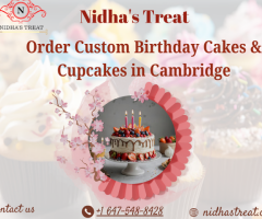 Order Custom Birthday Cakes & Cupcakes in Cambridge | Nidha's Treat