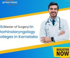 MS in Otorhinolaryngology Colleges in Karnataka