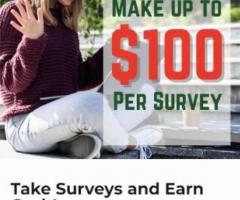 Earn $100 From Taking Surveys!