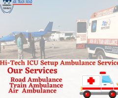 Vayu Air Ambulance Services in Patna - Stretcher Is Available to Shift