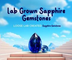 Loose lab created sapphire - 1