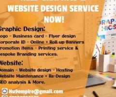 Need Graphics and Website Design service Now!