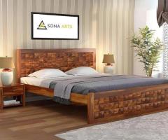 Elevate Your Sleep with Sonaarts' King Size Bed Without Storage