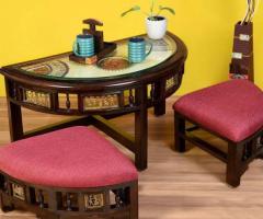 Celebrate Diwali with Elegant Wooden Coffee Table Sets – Shop Today!