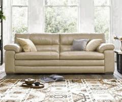 "Contemporary Comfort: 3-Seater Leatherette Lounge"