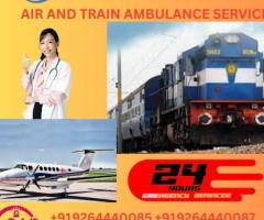 Book Angel Air and Train Ambulance Services in Delhi with  Advanced Ventilator Setup