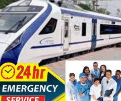 MPM Train Ambulance service in Varanasi with best facility and Hassle-free service.