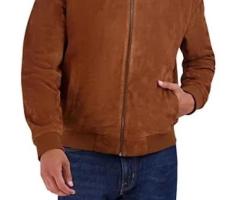 Your Style, Elevated – Discover the Cognac Suede Leather Bomber