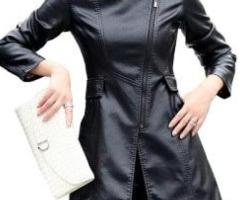 Trendy Women's Black Leather Jacket - Great Deal!