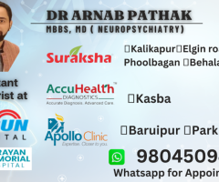 Expert Psychiatry Service in Kolkata Find All Dr. Arnab Pathak & Clinics here