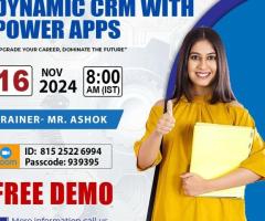 Online FREE DEMO On Microsoft Dynamics CRM with power Apps