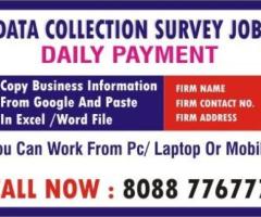 Survey Job | Copy paste job | Daily payment | 3061 Data entry near me