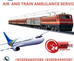 Gain Angel Air and Train Ambulance Service in Nagpur with Ventilator Setup