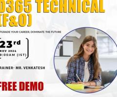 D365 Ax Technical F&O Online Training Free Demo