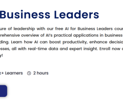 Free Course on AI for Business Leaders: 5 Important Tools for You