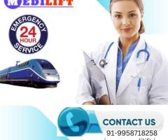 Medilift Train Ambulance Service in Ranchi Transfers Patients Energetically