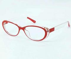 Customizable Cat Eye Reading Glasses with Red Crystal Frame - 1