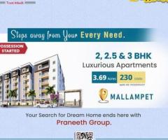 3 BHK Flats for Sale in Mallampet | 3 BHK Flats in Bachupally | Praneeth Pranav Daffodils