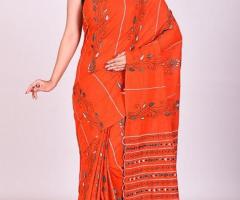 Kantha Work Cotton Sarees