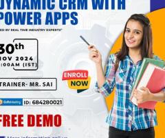 Online FREE DEMO On Microsoft Dynamics CRM with power Apps