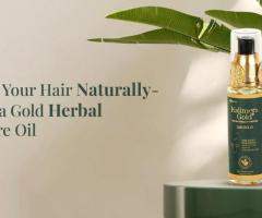 Natural herbal hair oil treatment