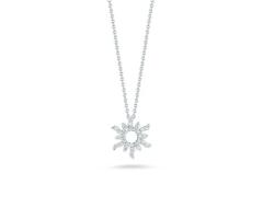 18KT White Gold Diamond Sun Pendant .17CT.