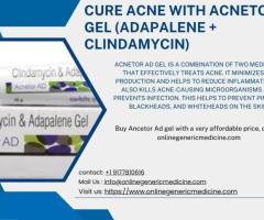 Cure acne with Acnetor AD Gel (Adapalene + Clindamycin), now at just $5.78