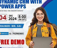 Online FREE DEMO On - Microsoft Dynamics CRM with Power Apps