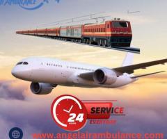 Gain Angel Air and Train Ambulance Service in Lucknow for Transport with Ventilator Aid