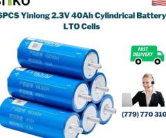 6PCS Yinlong 2.3V 40Ah Cylindrical Battery LTO Cells