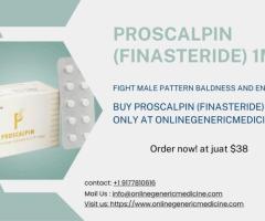 Treat enlarged prostate and male pattern hair loss with Proscalpin (Finasteride) 1mg