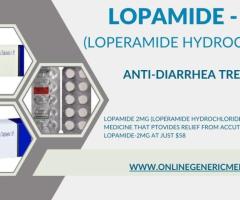 Lopamide (loperamide hydrocholide)- An anti diarrhea treatment | Now available at just $58