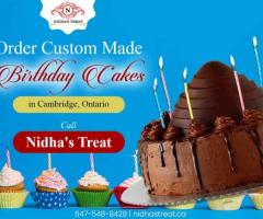 Order Custom Made Birthday Cakes In Cambridge, Ontario | Nidhs's Treat