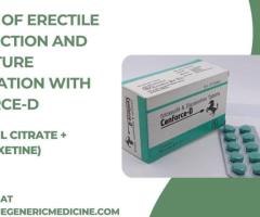 Get rid of premature ejaculation and erectile dysfunction. Available now at onlinegenericmedicine