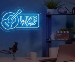 Illuminate Your Venue with a Custom "Live Music" Neon Sign – Perfect for Bars & Cafes!