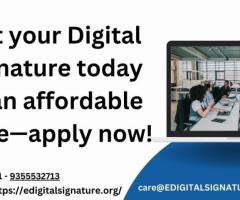 Get your Digital Signature today at an affordable price—apply now!