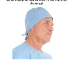 Halyard Surgical Cap Spunbond On Top Blue Universal - Joya Medical Supplies